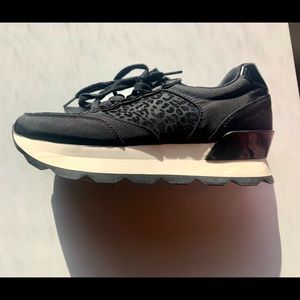 Zara leopard platform sneakers